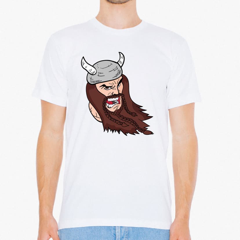 Model wearing Lionheart design tee.